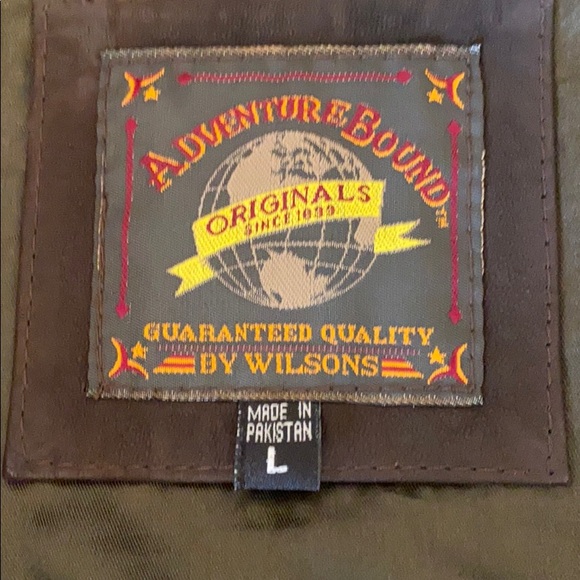 Woman’s Heavy Brown Leather Coat size L - Picture 4 of 5